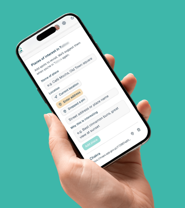Add places of interest and build your city guide